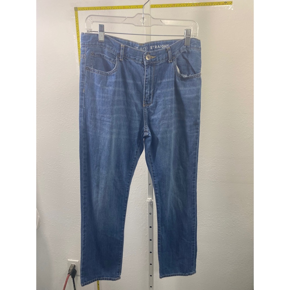 The Childrens Place Boys Straight Leg Jeans Medium Wash Blue Denim‎ Size 14